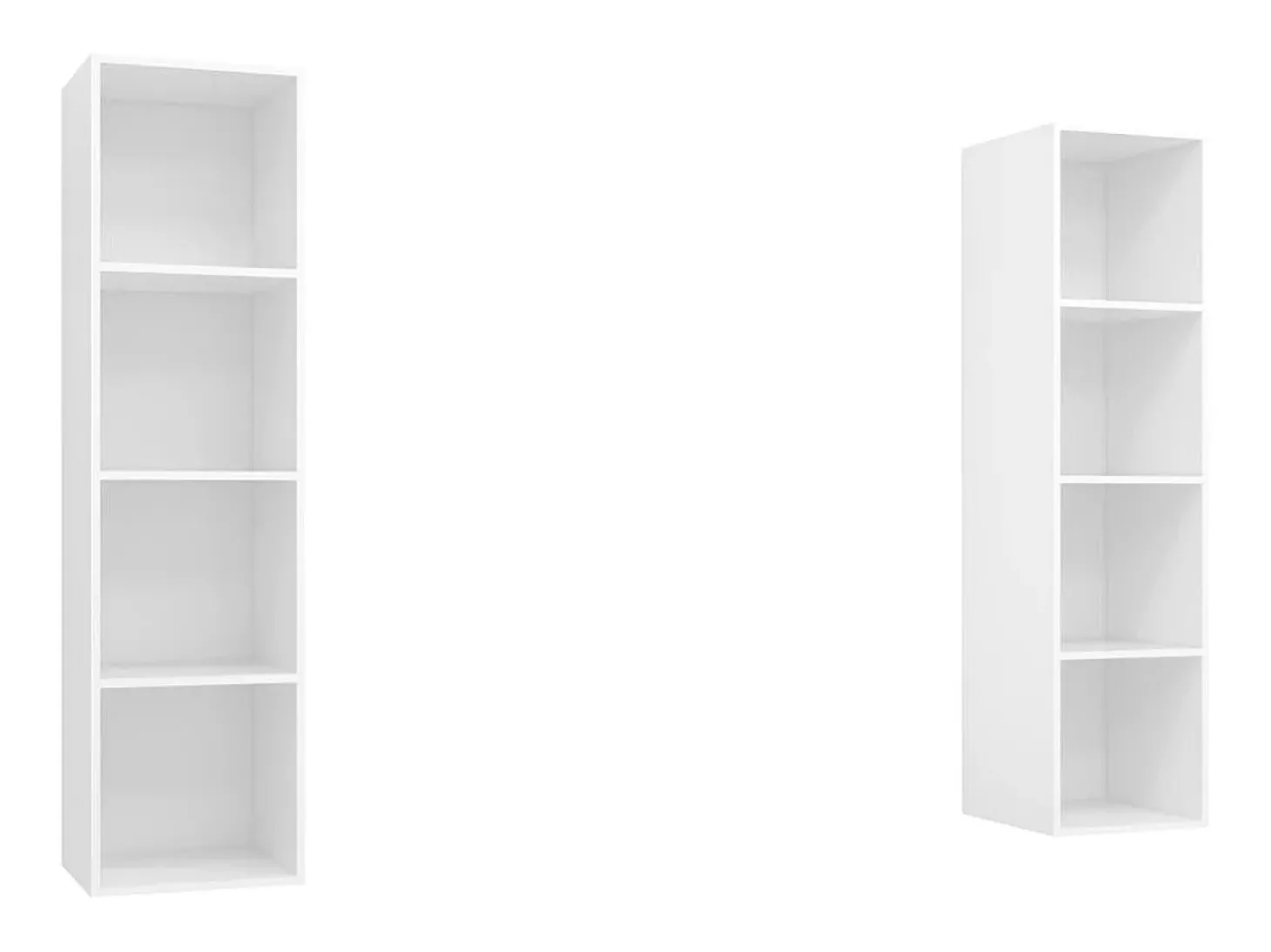 Armários de parede para TV 2 pcs derivados de madeira branco PT504580