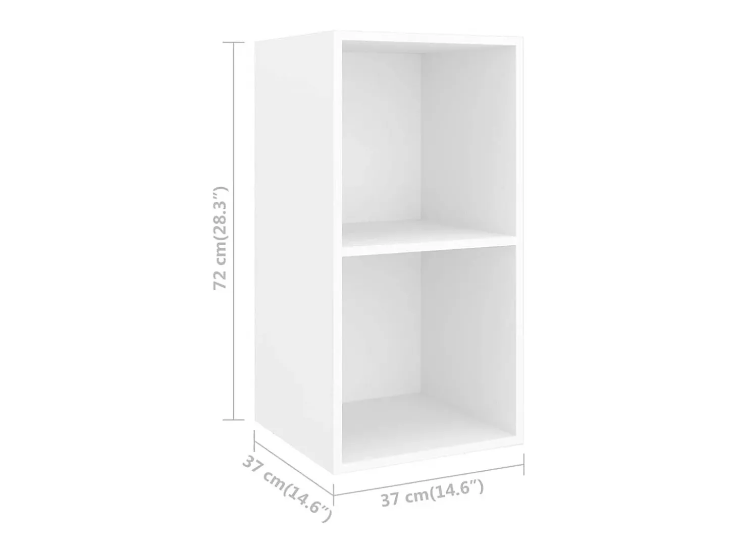 Armários de parede para TV 4 pcs derivados de madeira branco