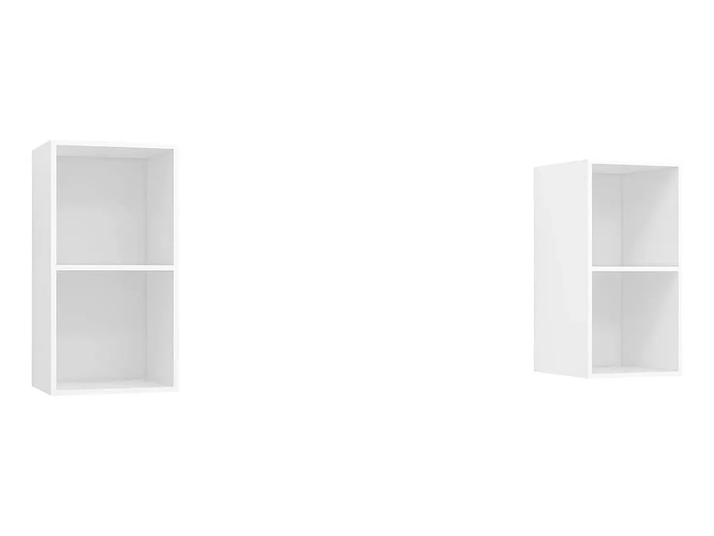 Armários de parede para TV 2 pcs derivados de madeira branco PT607312