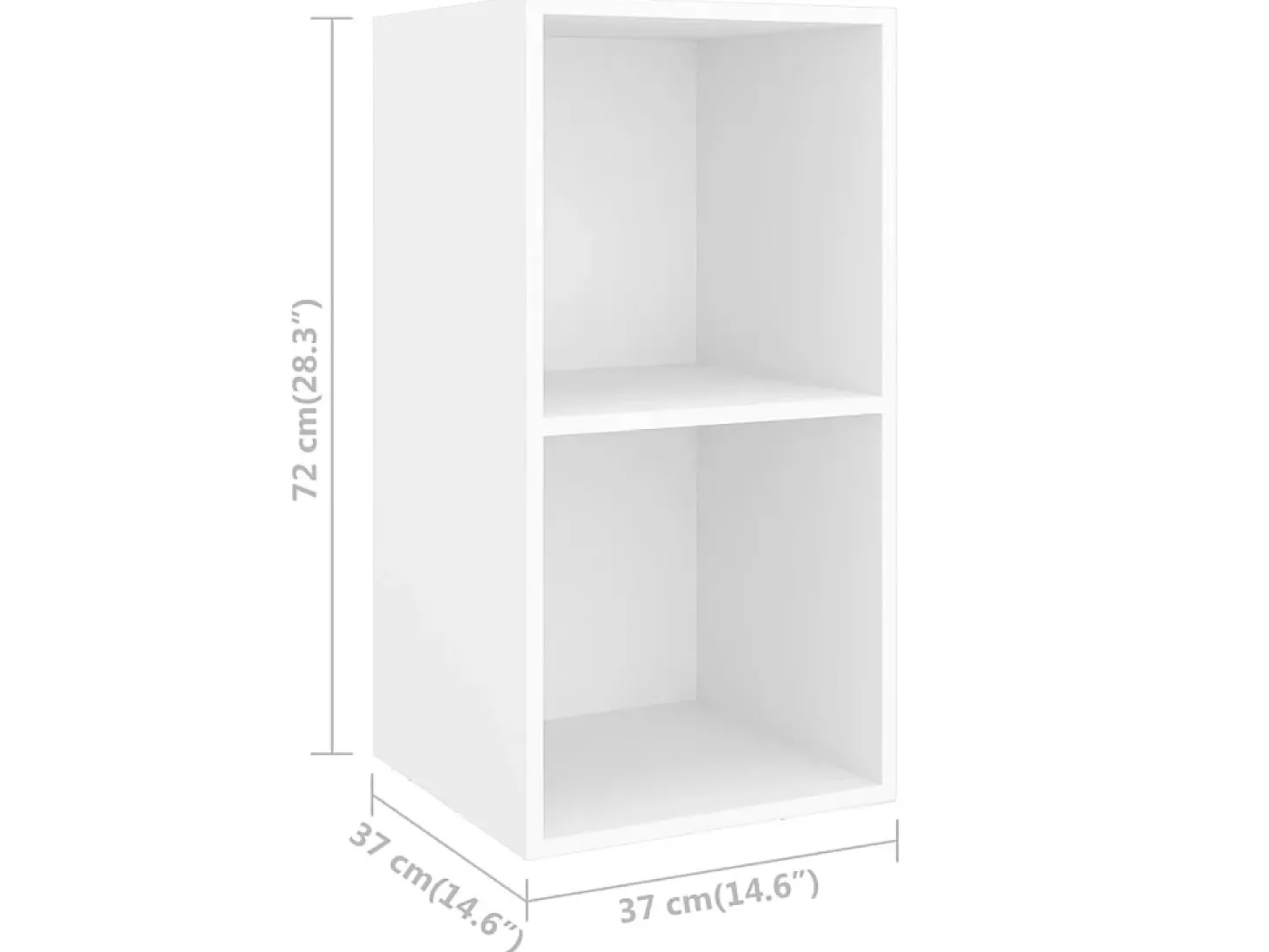 Armários de parede para TV 2 pcs derivados de madeira branco PT607312