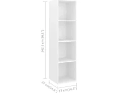 Armários de parede para TV 2 pcs derivados de madeira branco PT138020