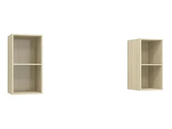Armários de parede TV 2 pcs derivados madeira carvalho sonoma PT220967
