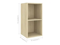 Armários de parede TV 2 pcs derivados madeira carvalho sonoma PT220967