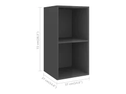 Armários de parede TV 4 pcs derivados madeira cinza brilhante PT759441