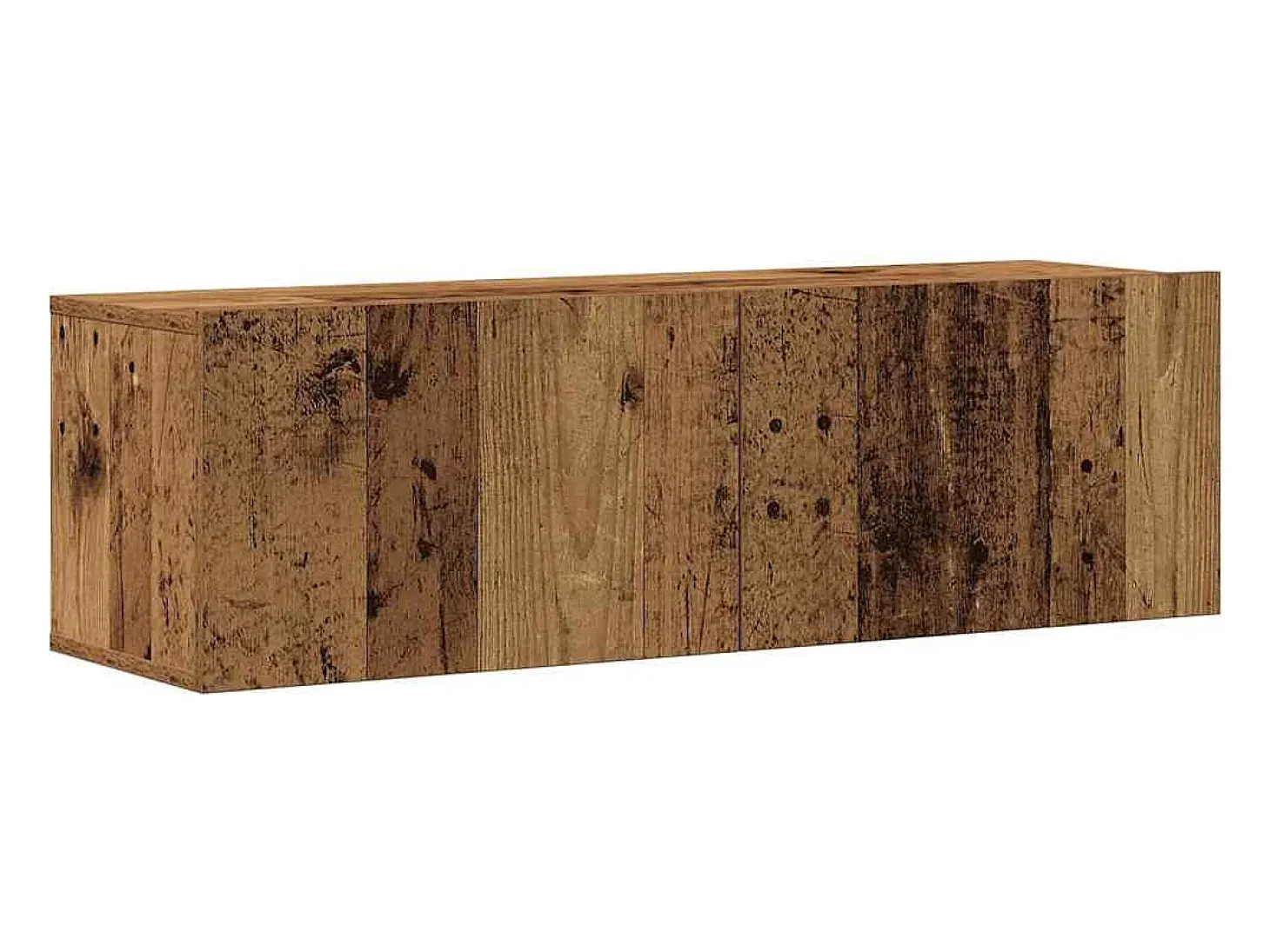 armários de TV montados na parede 4 pcs madeira velha