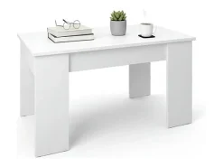 Artik Mesa de centro Norak com tampo elevatório branco Norak