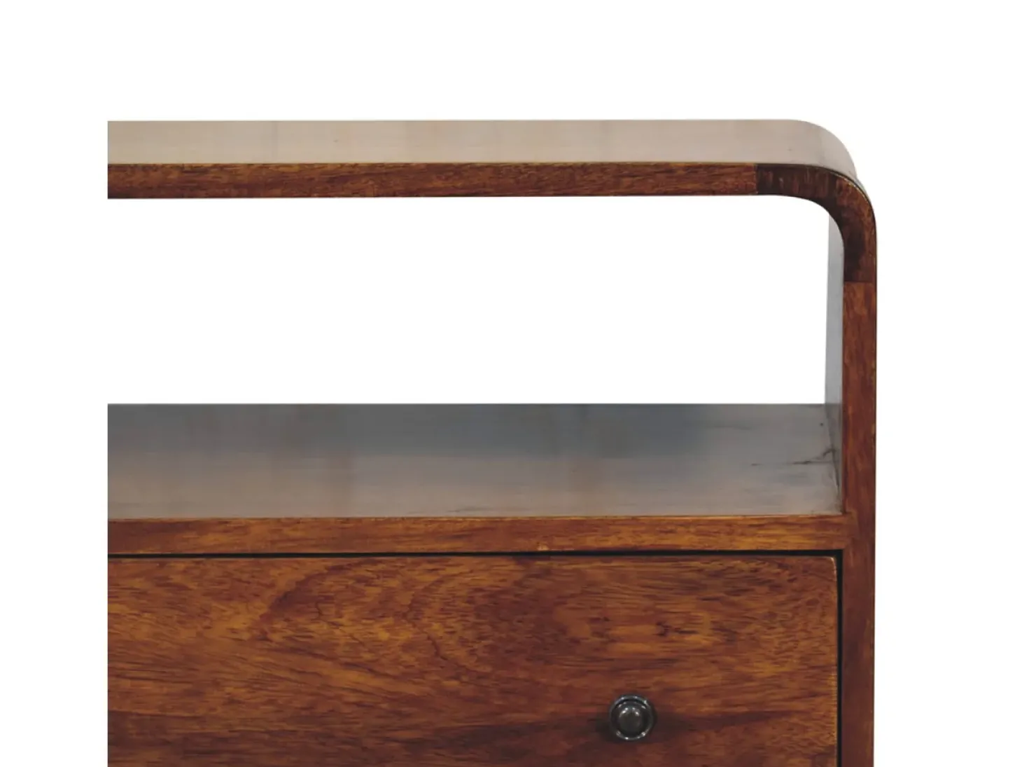 Artisan Furniture Consola Encantadora Nórdica Curva em Madeira Maciça