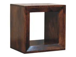 Artisan Furniture Madeira maciça Mesa Lateral Solis Aberta em Nogueira da Califórnia