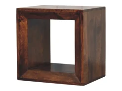Artisan Furniture Madeira maciça Mesa Lateral Solis Aberta em Nogueira da Califórnia