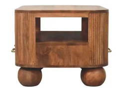 Artisan Furniture Madeira maciça Mesa de Centro Briarwood com Frisos