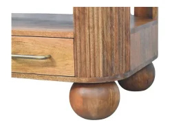 Artisan Furniture Madeira maciça Mesa de Centro Briarwood com Frisos
