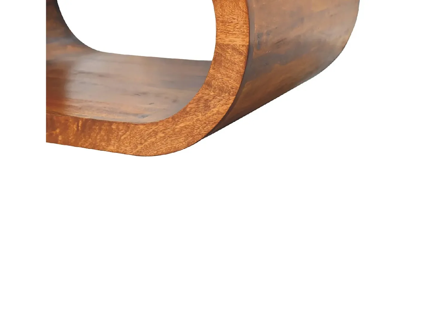 Artisan Furniture Madeira Maciça Mesa de Centro Amaya, Compartimento Aberto, Marrom Escuro
