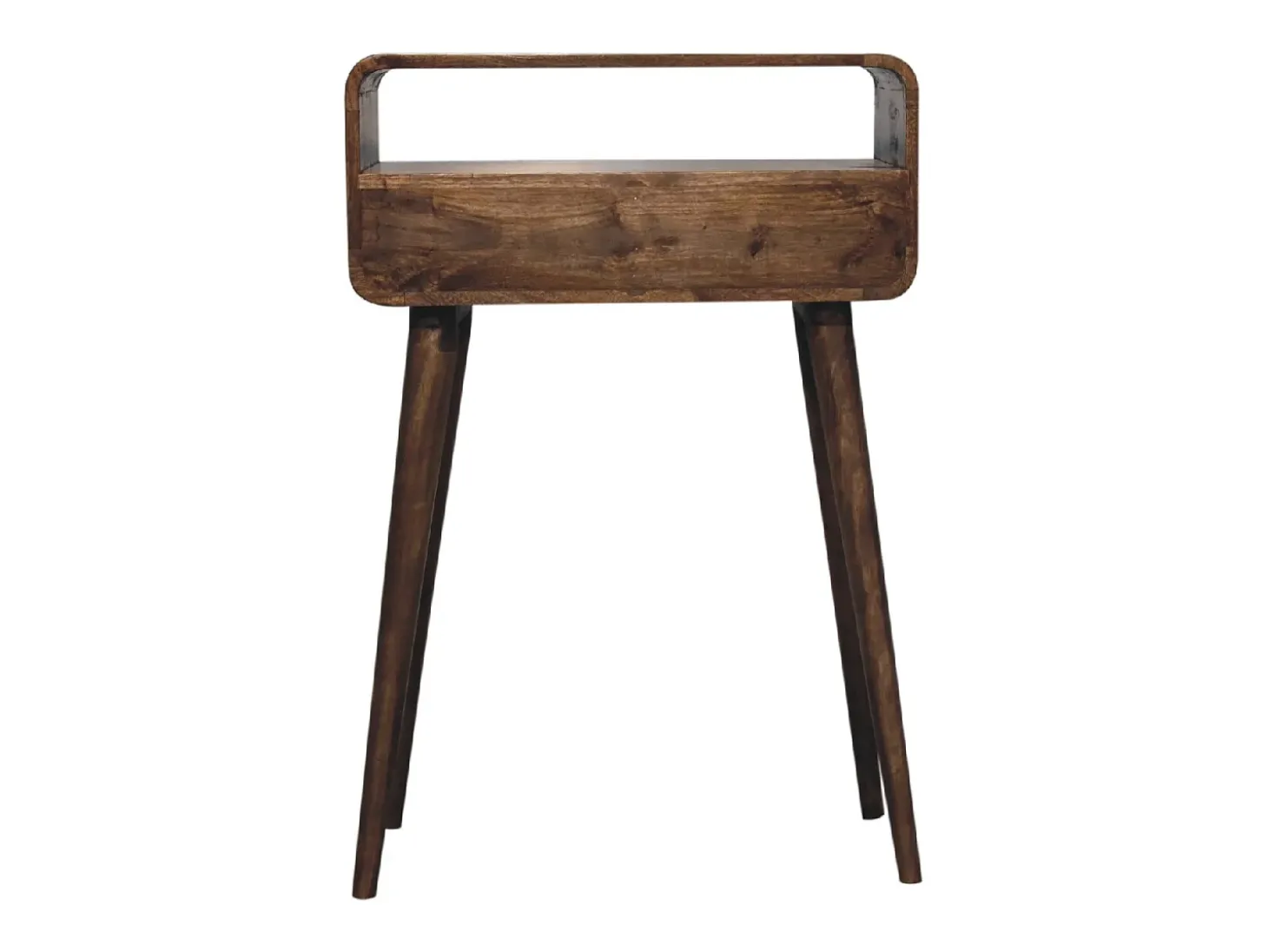 Artisan Furniture Mini consola curva cinza desbotado