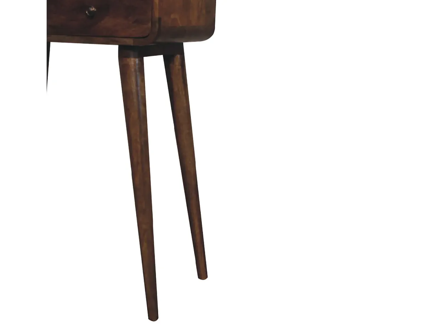 Artisan Furniture Mini consola curva cinza desbotado