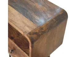 Artisan Furniture Mini consola curva cinza desbotado