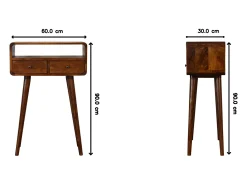 Artisan Furniture Mini consola em castanheiro