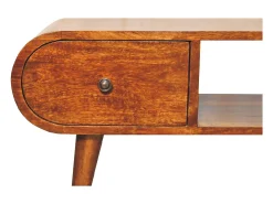 Artisan Furniture Móvel de TV em madeira maciça de castanheiro Londres
