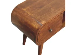 Artisan Furniture Móvel de TV em madeira maciça de castanheiro Londres