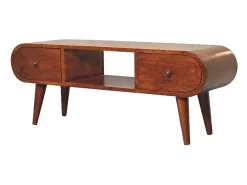 Artisan Furniture Móvel de TV em madeira maciça de castanheiro Londres