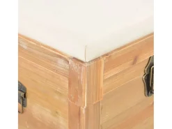 Baú de arrumação com almofadão 80x40x40 cm MDF