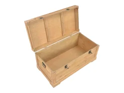 Baú de arrumação com almofadão 80x40x40 cm MDF