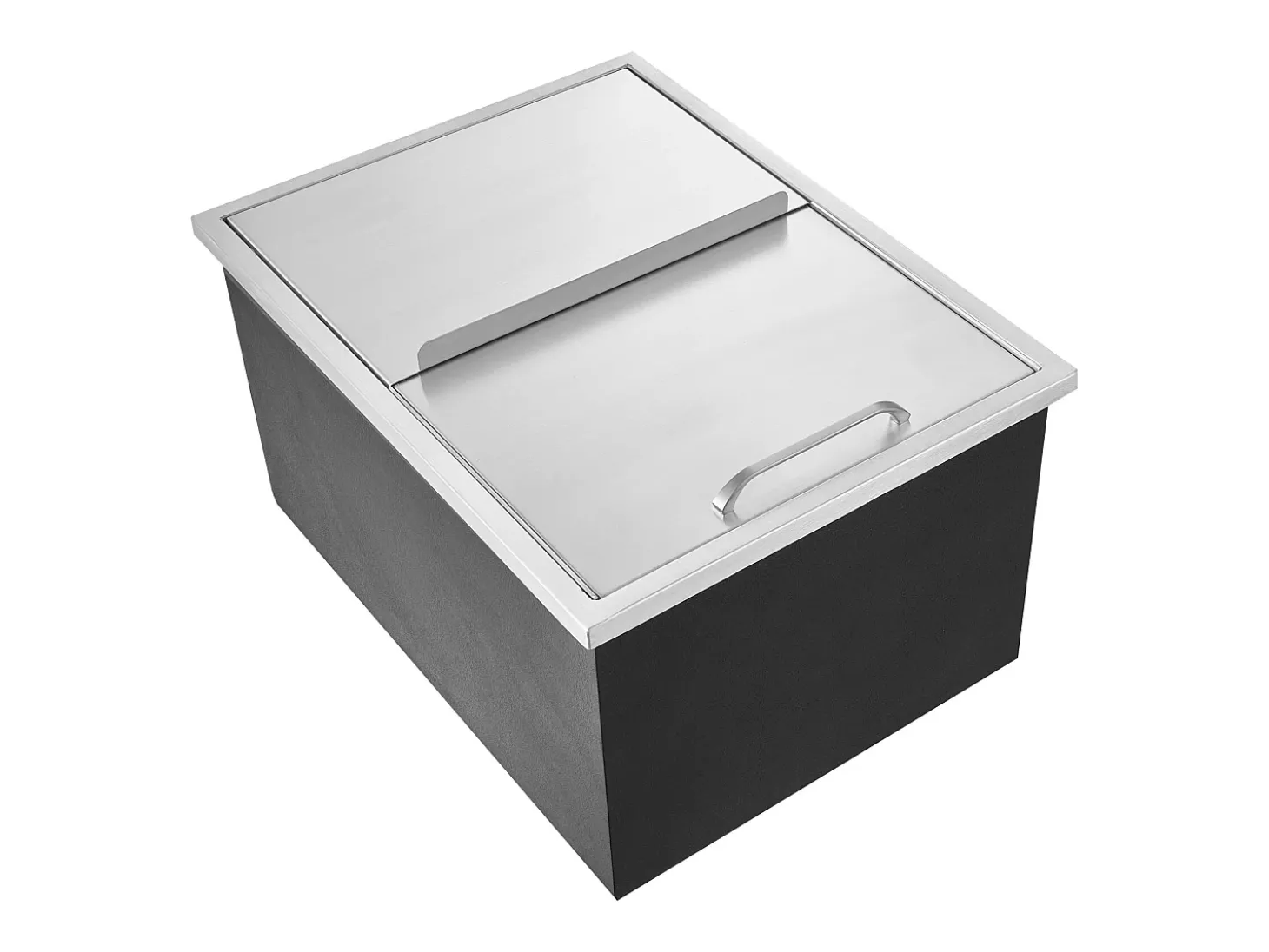 Balde de Gelo SucceBuy, 55,23 L, 61x46x33 cm, Geladeira de Aço Inoxidável com Tampa Deslizante, para Cozinha Exterior Vinho Cerveja