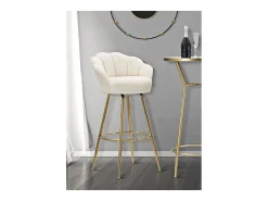 Banco Alto VKH451, Bege, 55x53x110 cm, Kendra Home