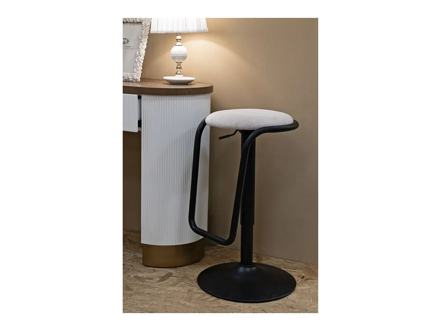 Banco Alto VKH448, Branco, 41x41x61 cm, Kendra Home