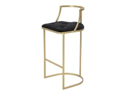 Banco Alto VKH450, Ouro, 45x45x90 cm, Kendra Home