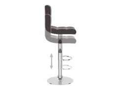Banco de bar couro artificial castanho