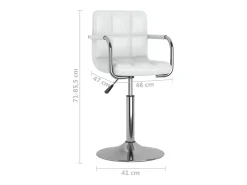 Banco de bar couro artificial branco