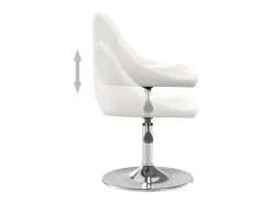 Banco de bar couro artificial branco