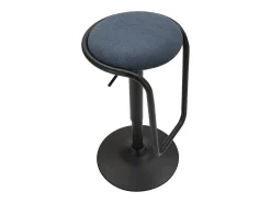 Banco De Bar Destiny Navy Com Altura Regulável Ø41x61 83 Cm Preto E Azul Mauroferretti