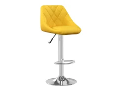 Banco de bar veludo amarelo mostarda