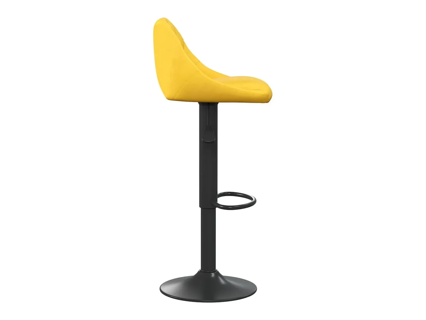 Banco de bar veludo amarelo mostarda