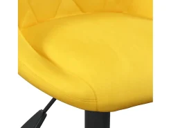 Banco de bar veludo amarelo mostarda