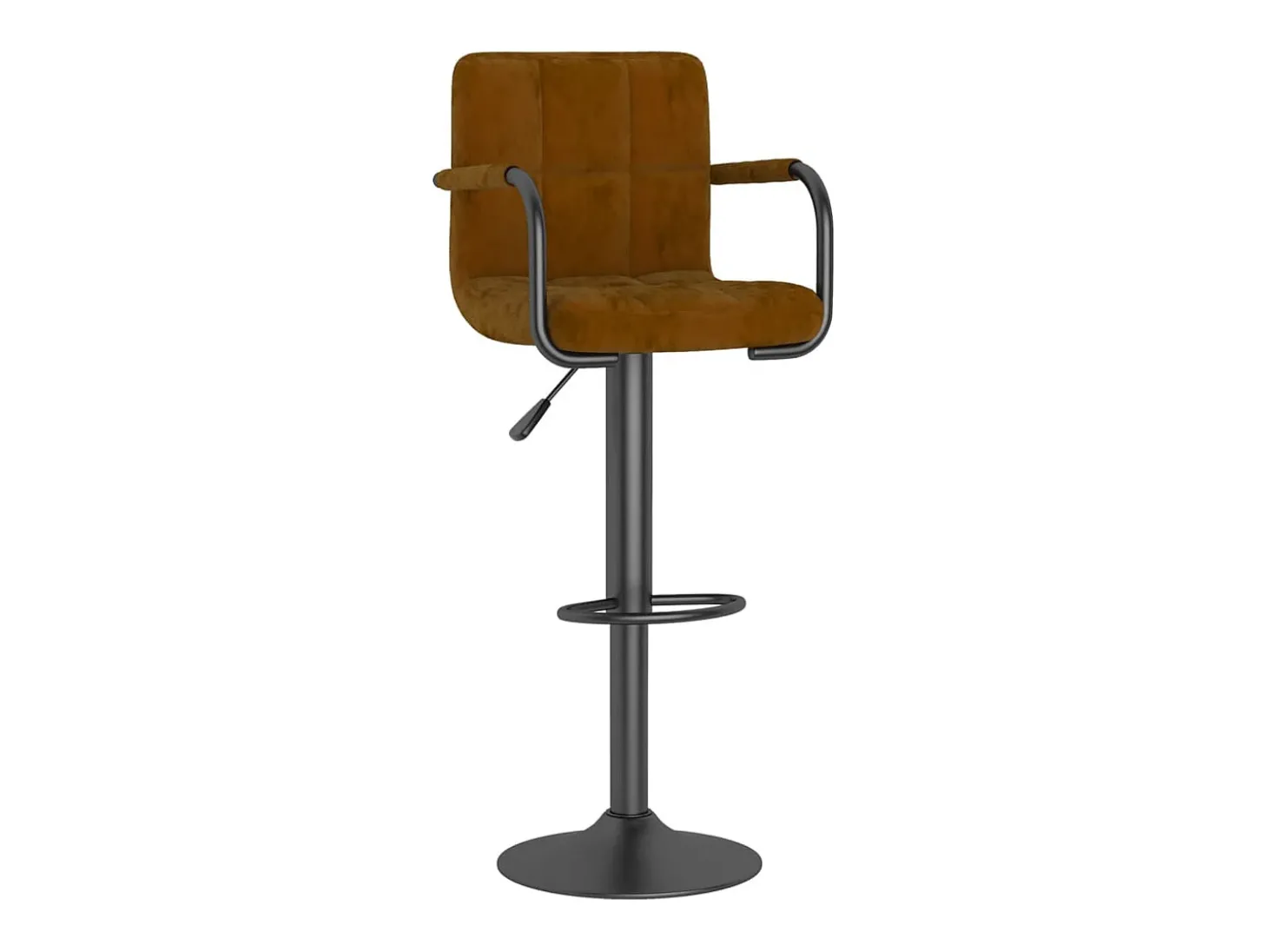 Banco de bar veludo castanho