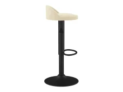 Banco de bar veludo cor creme