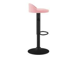 Banco de bar veludo rosa