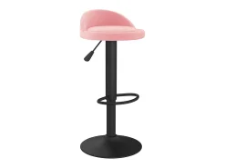 Banco de bar veludo rosa