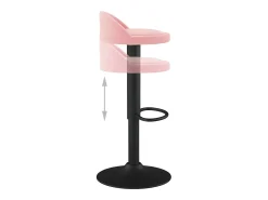 Banco de bar veludo rosa