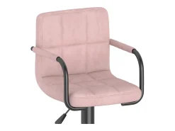 Banco de bar veludo rosa
