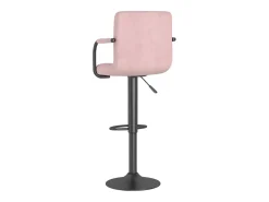 Banco de bar veludo rosa