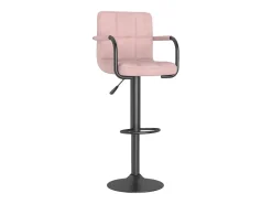 Banco de bar veludo rosa