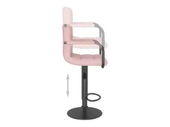 Banco de bar veludo rosa