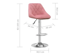 Banco de bar veludo rosa