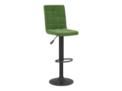 Banco de bar veludo verde-escuro