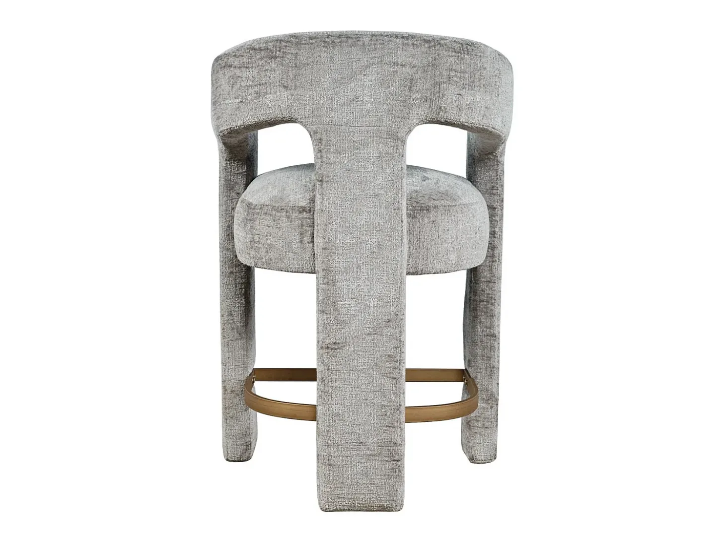 Banco de bar 61x89x57 cm cinza prateado Leith LET71HG