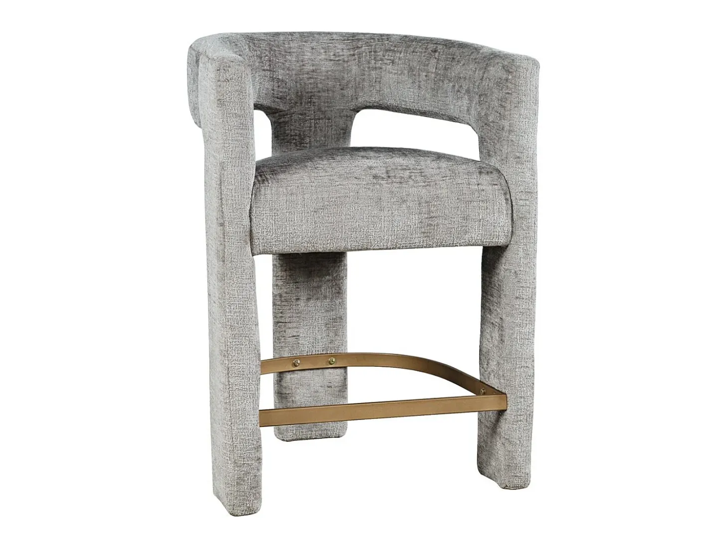 Banco de bar 61x89x57 cm cinza prateado Leith LET71HG