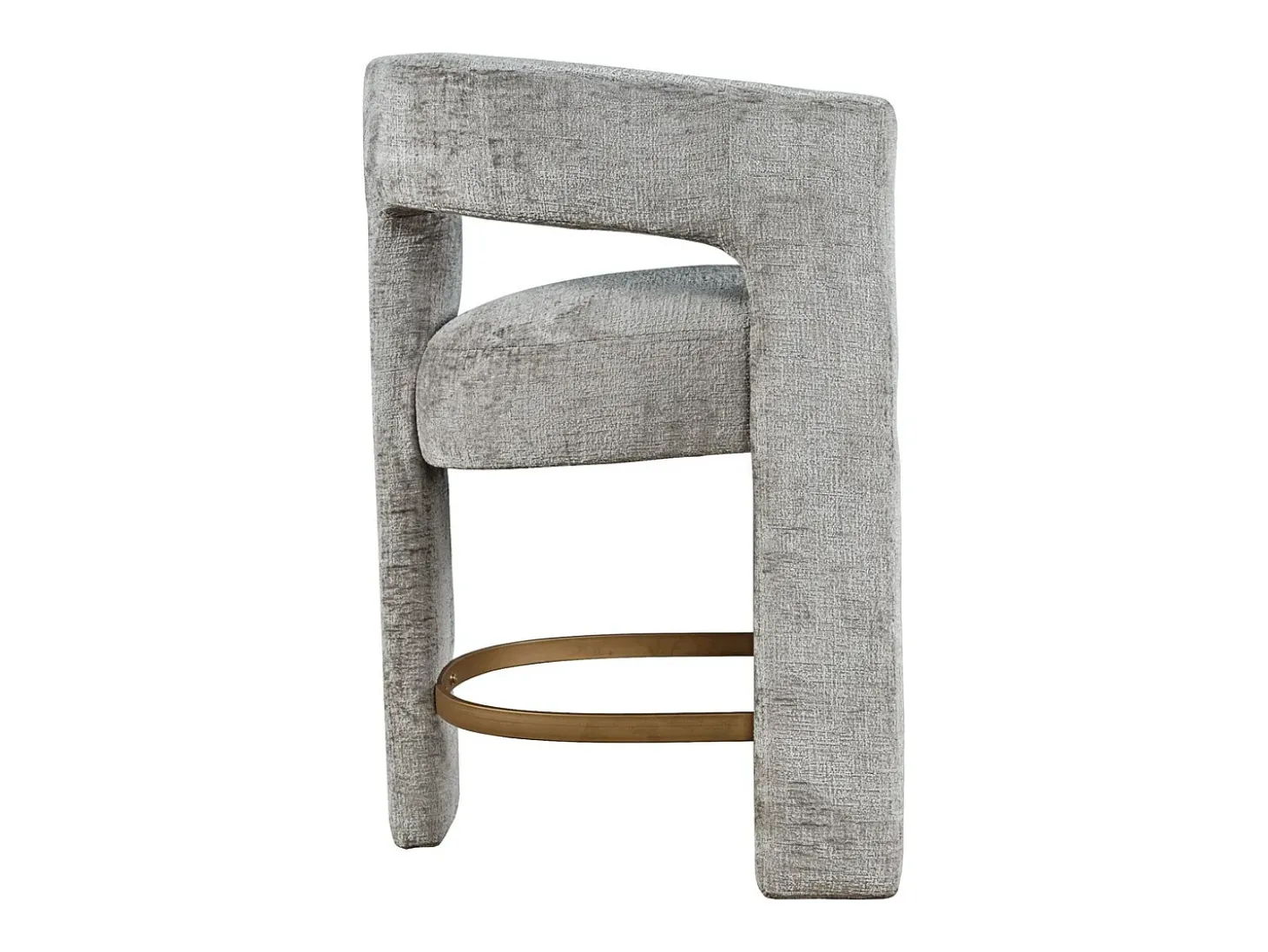 Banco de bar 61x89x57 cm cinza prateado Leith LET71HG